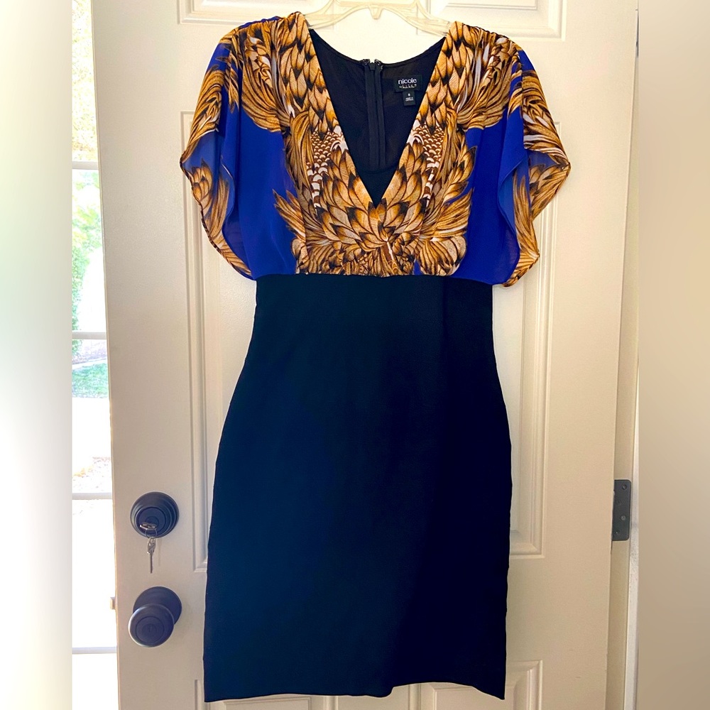 Nicole Miller flutter sleeve dress - size 8